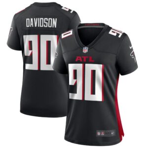 Women's Atlanta Falcons Marlon Davidson Nike Black Game Jersey