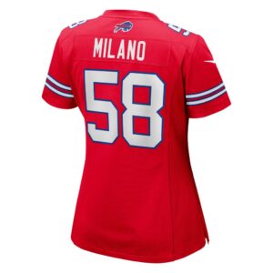 Women's Buffalo Bills Matt Milano Nike Red Alternate Game Jersey