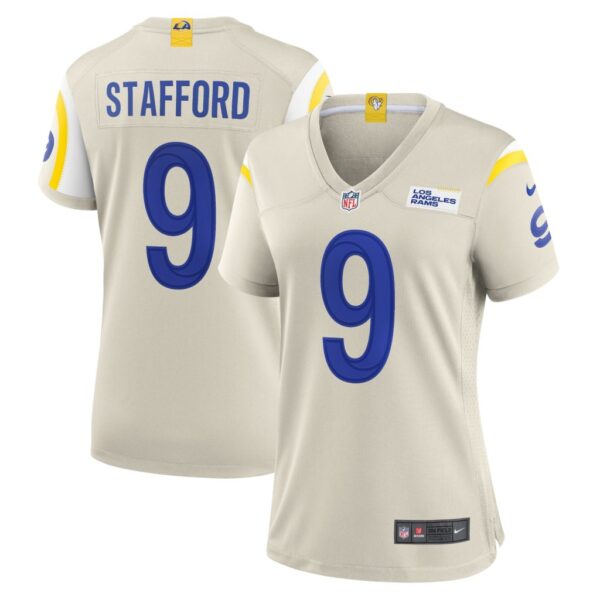 Women's Los Angeles Rams Matthew Stafford Nike Bone Game Jersey