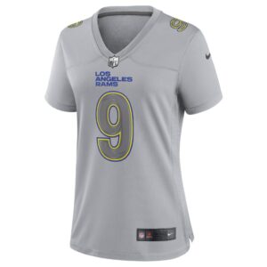 Women's Los Angeles Rams Matthew Stafford Nike Gray Atmosphere Fashion Game Jersey