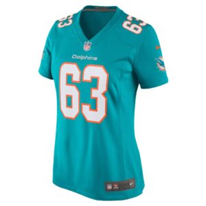 Women's Miami Dolphins Michael Deiter Nike Aqua Game Jersey