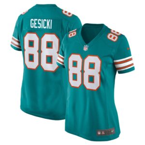 Women's Miami Dolphins Mike Gesicki Nike Aqua Alternate Game Jersey