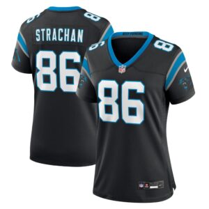 Mike Strachan Carolina Panthers Nike Women's Game Jersey - Black