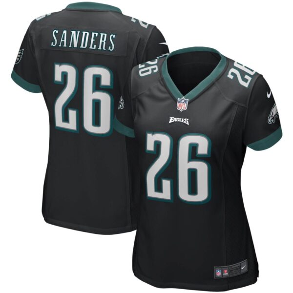 Women's Nike Miles Sanders Black Philadelphia Eagles Game Jersey