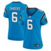 Women's Carolina Panthers Miles Sanders Nike Blue Team Game Jersey