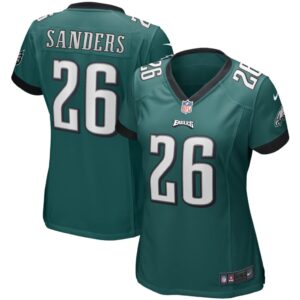 Women's Nike Miles Sanders Midnight Green Philadelphia Eagles Game Jersey