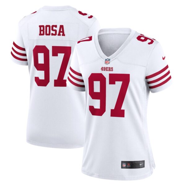 Women's San Francisco 49ers Nick Bosa Nike White Player Game Jersey