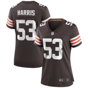 Women's Cleveland Browns Nick Harris Nike Brown Game Jersey