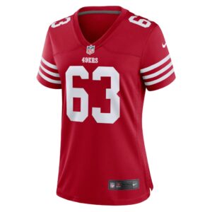 Women's San Francisco 49ers Nick Zakelj Nike Scarlet Game Player Jersey