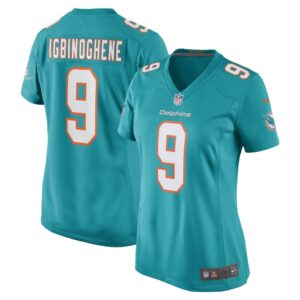 Women's Miami Dolphins Noah Igbinoghene Nike Aqua Game Player Jersey