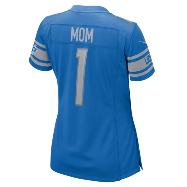 Women's Detroit Lions Number 1 Mom Nike Blue Game Jersey