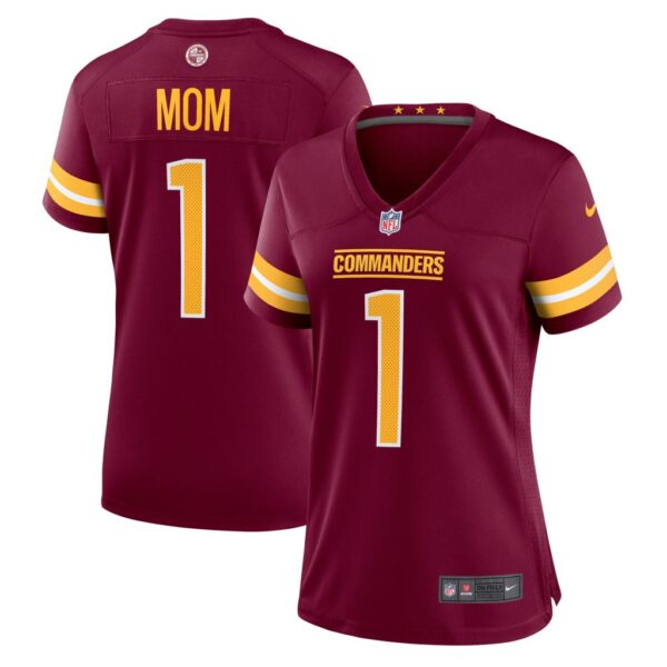 Women's Washington Commanders Number 1 Mom Nike Burgundy Game Jersey