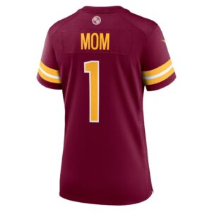 Women's Washington Commanders Number 1 Mom Nike Burgundy Game Jersey