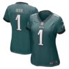 Women's Philadelphia Eagles Number 1 Mom Nike Midnight Green Game Jersey