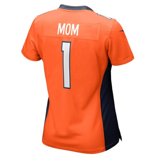 Women's Denver Broncos Number 1 Mom Nike Orange Game Jersey