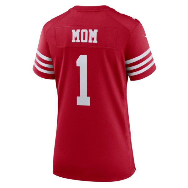 Women's San Francisco 49ers Number 1 Mom Nike Scarlet Game Jersey