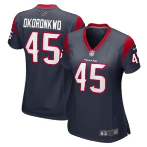 Women's Houston Texans Ogbonnia Okoronkwo Nike Navy Game Player Jersey