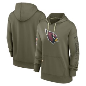 Women's Arizona Cardinals Nike Olive 2022 Salute To Service Performance Pullover Hoodie