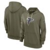 Women's Atlanta Falcons Nike Olive 2022 Salute To Service Performance Pullover Hoodie