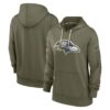 Women's Baltimore Ravens Nike Olive 2022 Salute To Service Performance Pullover Hoodie