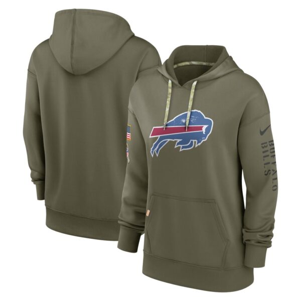 Women's Buffalo Bills Nike Olive 2022 Salute To Service Performance Pullover Hoodie