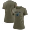 Women's Carolina Panthers Nike Olive 2022 Salute To Service Legend T-Shirt