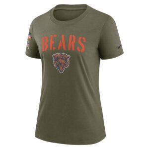 Women's Chicago Bears Nike Olive 2022 Salute To Service Legend T-Shirt