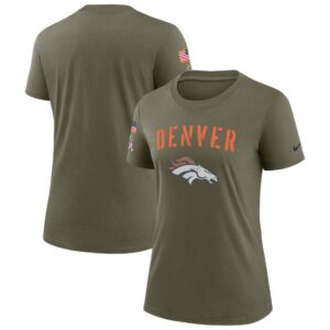 Women's Denver Broncos Nike Olive 2022 Salute To Service Legend T-Shirt