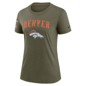 Women's Denver Broncos Nike Olive 2022 Salute To Service Legend T-Shirt