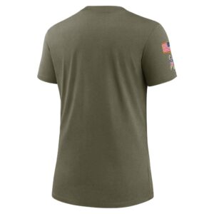 Women's Houston Texans Nike Olive 2022 Salute To Service Legend T-Shirt