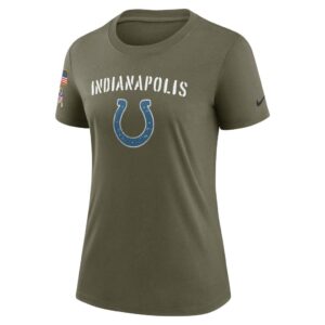 Women's Indianapolis Colts Nike Olive 2022 Salute To Service Legend T-Shirt