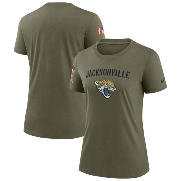 Women's Jacksonville Jaguars Nike Olive 2022 Salute To Service Legend T-Shirt