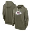 Women's Kansas City Chiefs Nike Olive 2022 Salute To Service Performance Pullover Hoodie