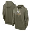 Women's Minnesota Vikings Nike Olive 2022 Salute To Service Performance Pullover Hoodie