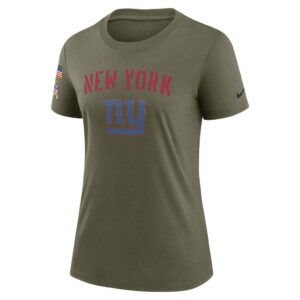 Women's New York Giants Nike Olive 2022 Salute To Service Legend T-Shirt