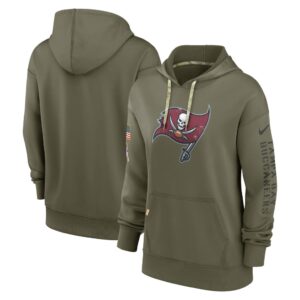 Women's Tampa Bay Buccaneers Nike Olive 2022 Salute To Service Performance Pullover Hoodie