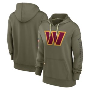 Women's Washington Commanders Nike Olive 2022 Salute To Service Performance Pullover Hoodie