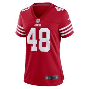 Women's San Francisco 49ers Oren Burks Nike Scarlet Game Player Jersey