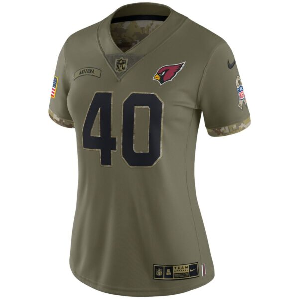 Women's Arizona Cardinals Pat Tillman Nike Olive 2022 Salute To Service Retired Player Limited Jersey