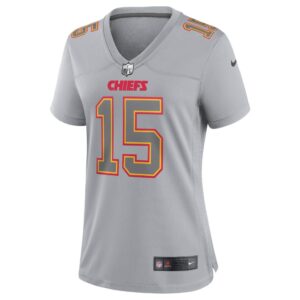 Women's Kansas City Chiefs Patrick Mahomes Nike Gray Atmosphere Fashion Game Jersey