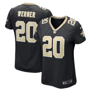 Women's New Orleans Saints Pete Werner Nike Black Game Jersey