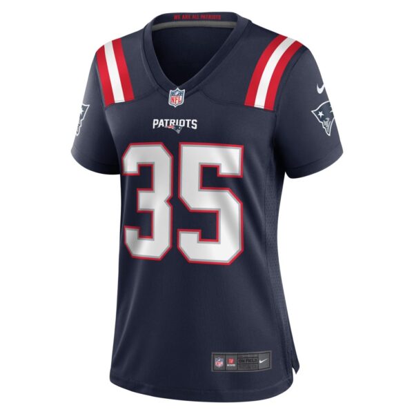 Women's New England Patriots Pierre Strong Jr. Nike Navy Game Player Jersey