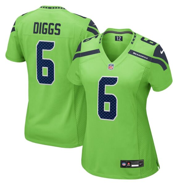 Quandre Diggs Seattle Seahawks Nike Women's Game Jersey - Neon Green