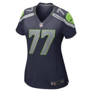 Women's Seattle Seahawks Quinton Jefferson Nike College Navy Game Player Jersey