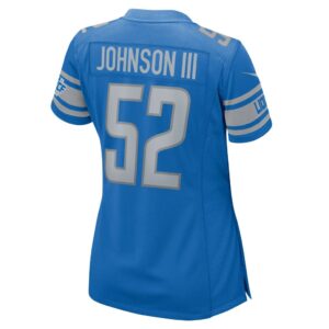 Raymond Johnson III Detroit Lions Nike Women's Team Game Jersey - Blue