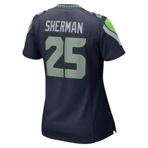 Women's Seattle Seahawks Richard Sherman Nike College Navy Retired Game Jersey