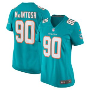 Women's Miami Dolphins RJ McIntosh Nike Aqua Home Game Player Jersey