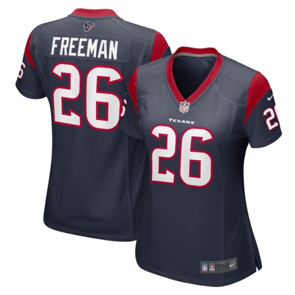 Women's Houston Texans Royce Freeman Nike Navy Game Player Jersey