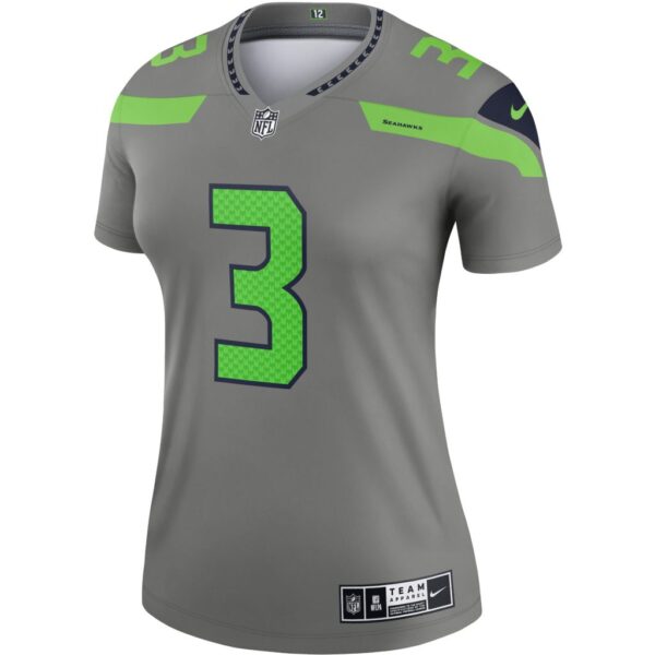 Women's Seattle Seahawks Russell Wilson Nike Gray Inverted Legend Jersey