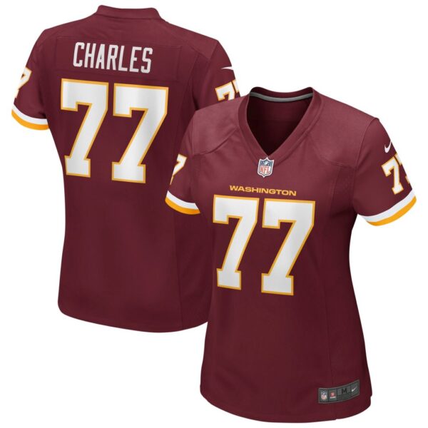 Women's Washington Football Team Saahdiq Charles Nike Burgundy Game Player Jersey